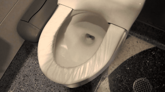 a toilet with water in it