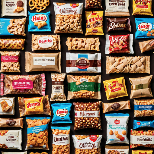 a group of different snacks