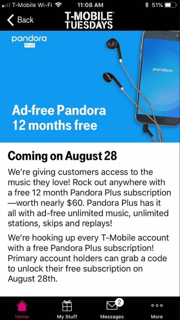 How to Get A Free 12Month Subscription To Pandora Plus (AD FREE