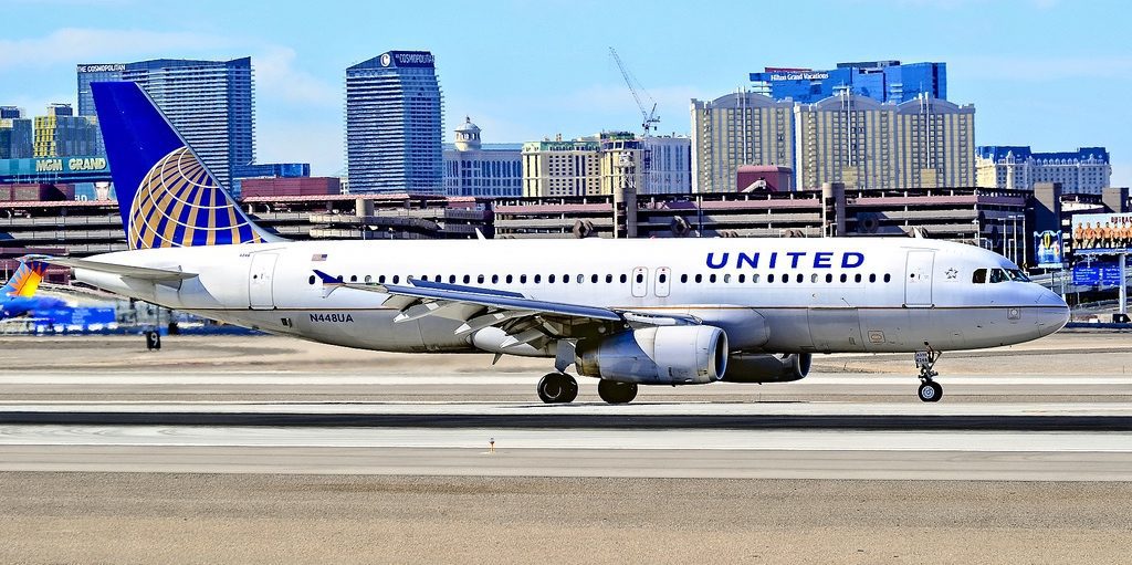 a plane on the runway