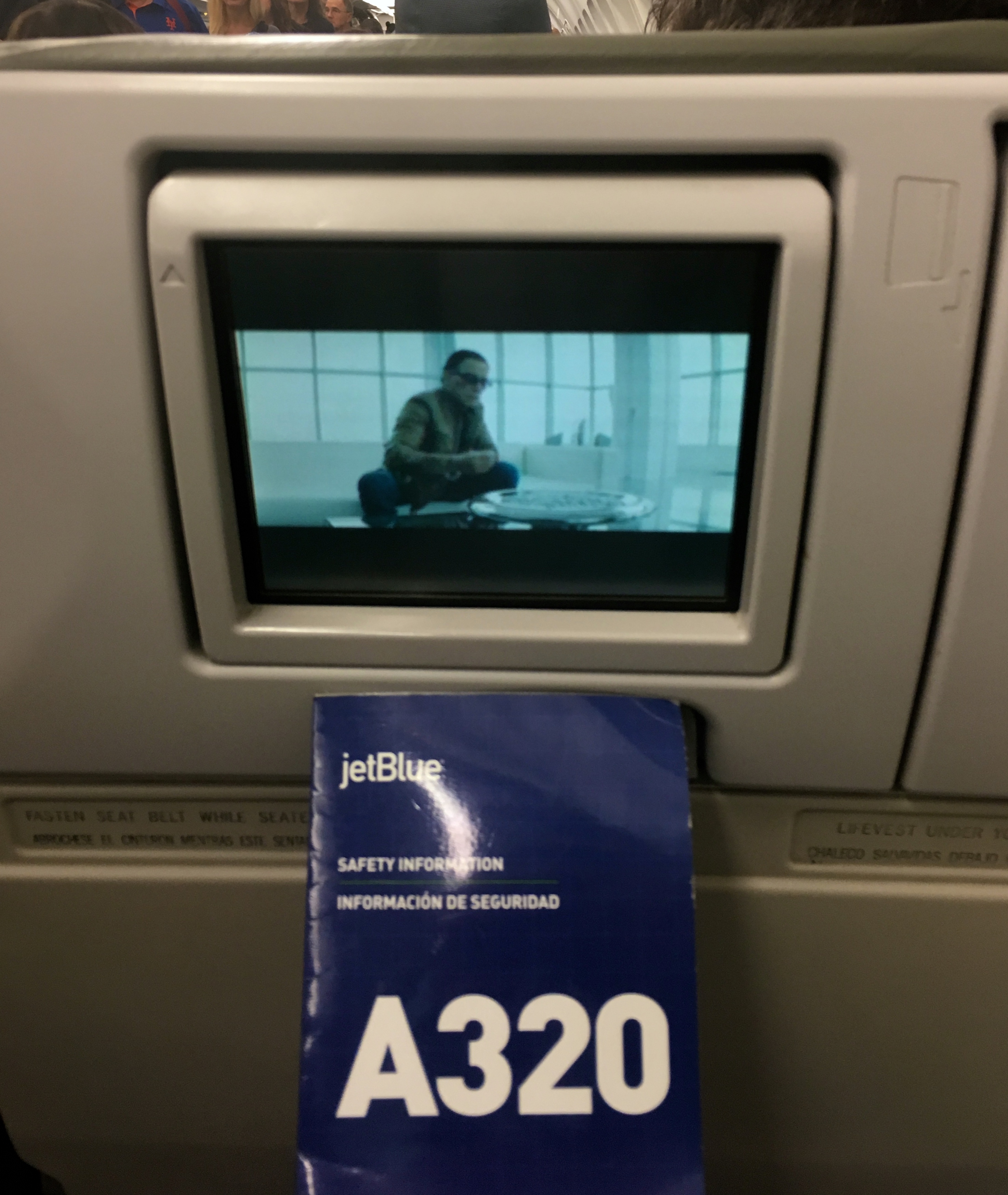 JetBlue A320 video screen