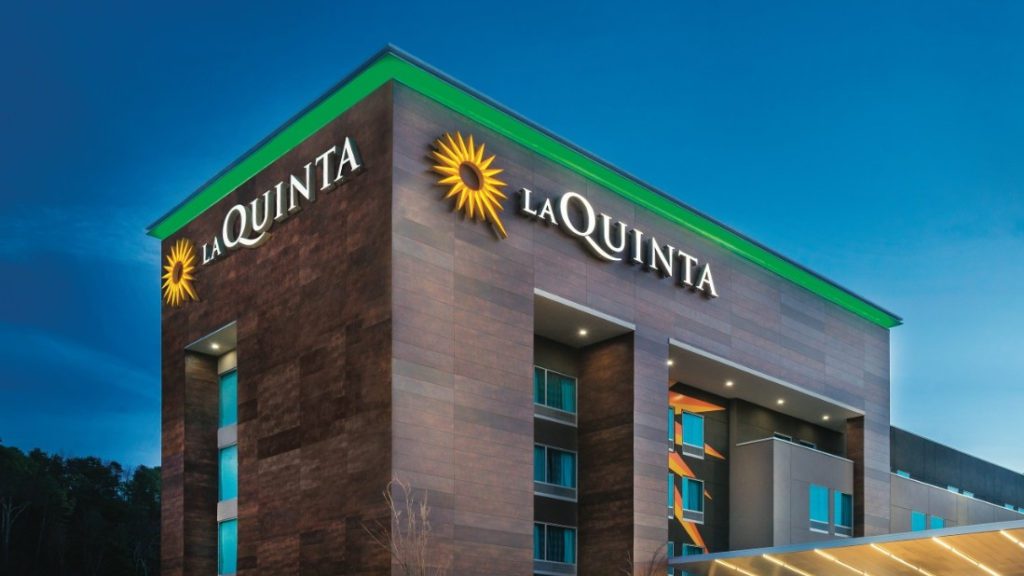 a building with a sign on the side