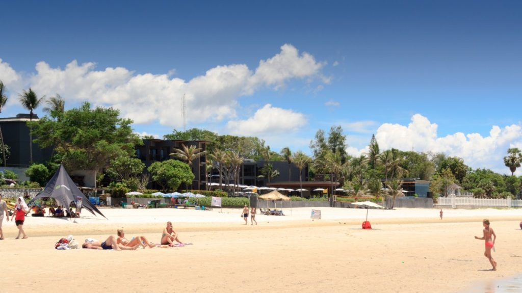 people on a beach