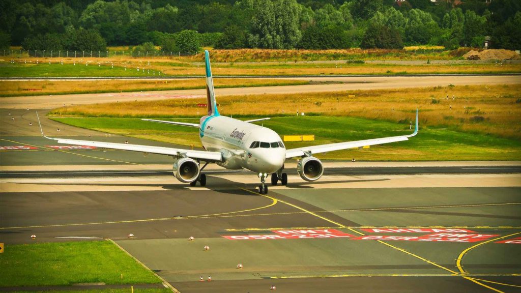 an airplane on a runway