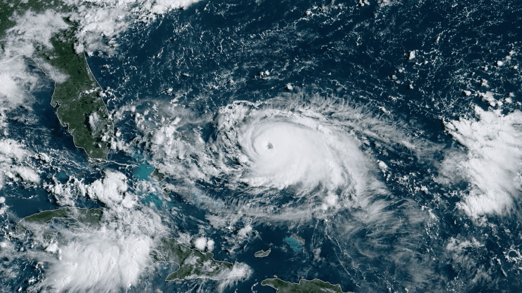 a satellite view of a hurricane