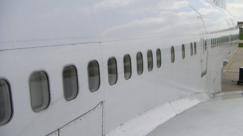 a close-up of a plane