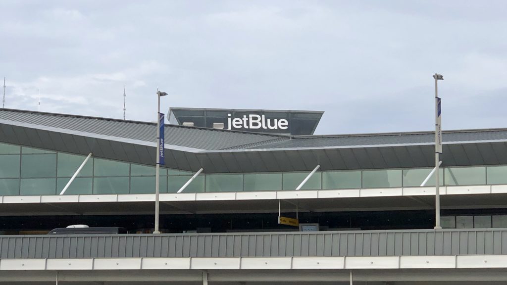 a building with a sign on top