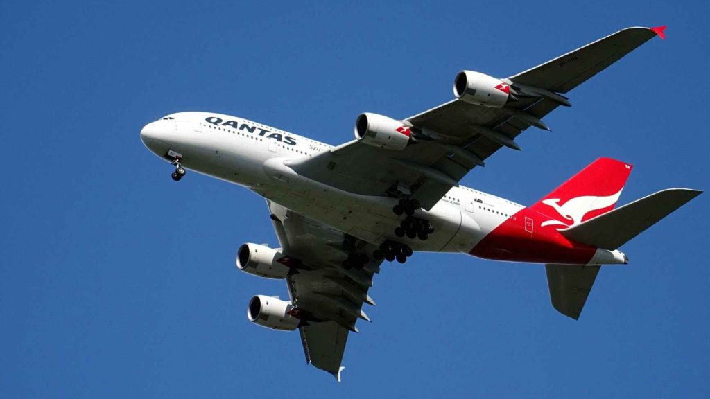 a large airplane flying in the sky