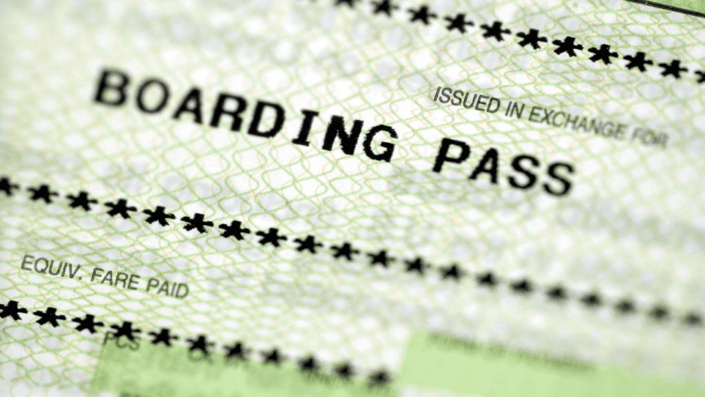 close up of a passport