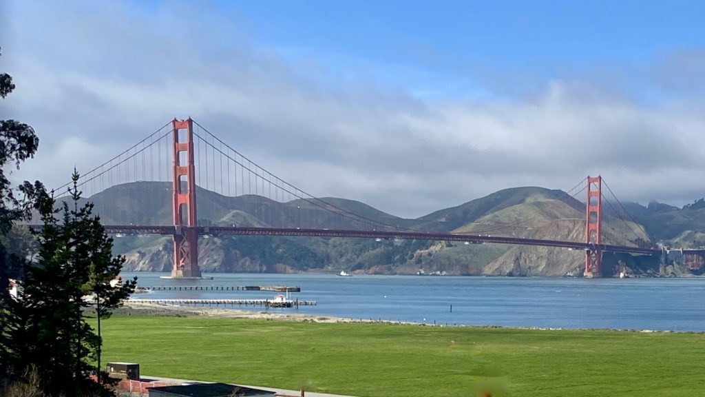 a bridge over water