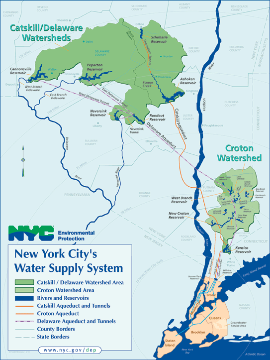 NYC watershed map 2010