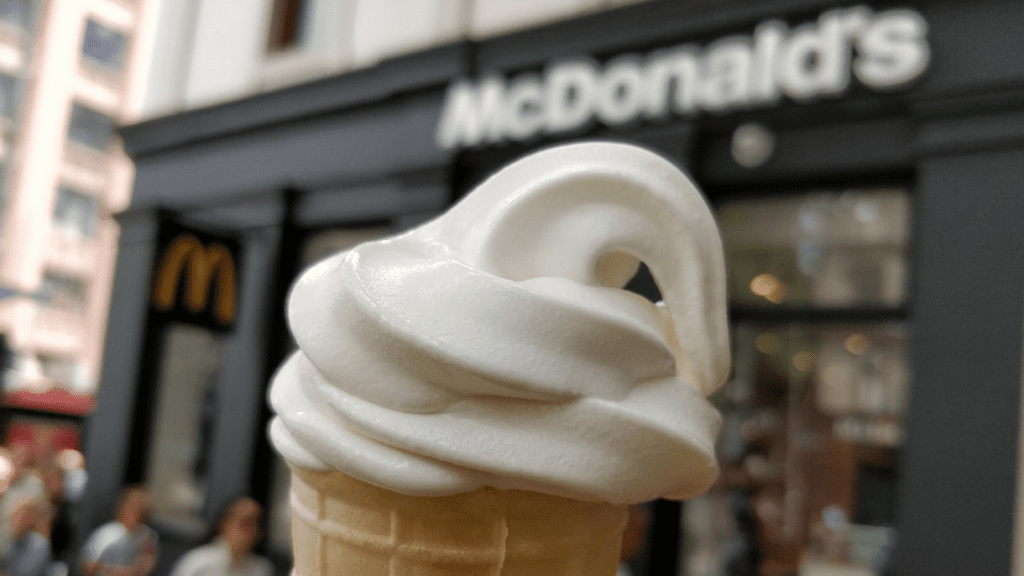 a close up of a ice cream cone