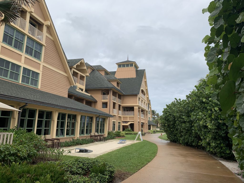 a walkway leading to a building