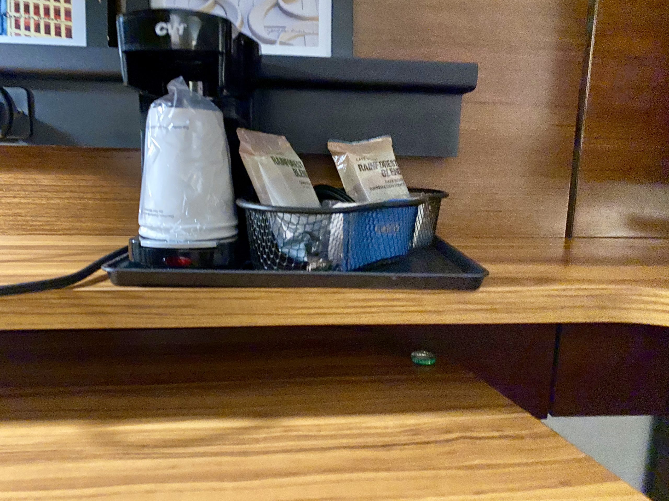 a coffee maker on a table