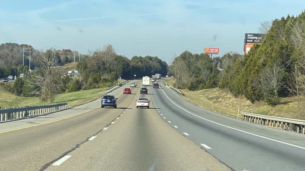 a road with cars on it