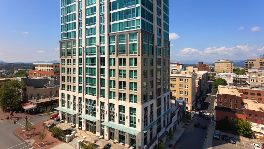 a tall building with many windows