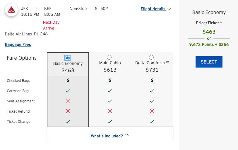 a screenshot of a flight schedule