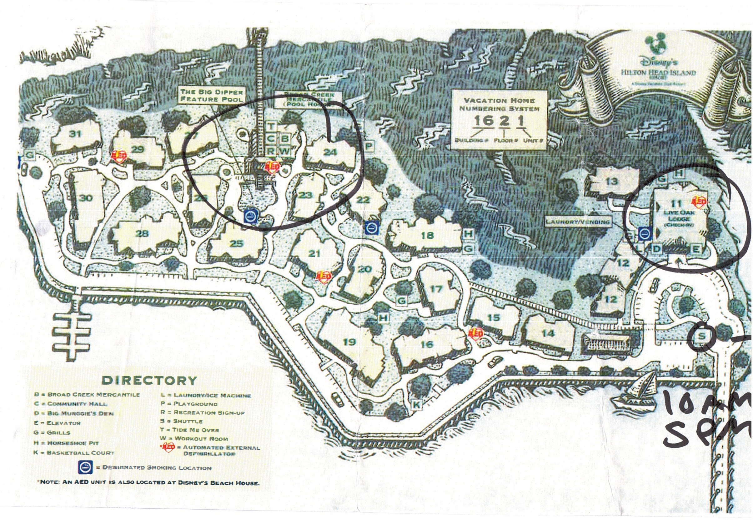 a map of a resort