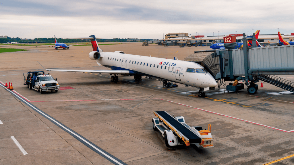 a plane on the tarmac