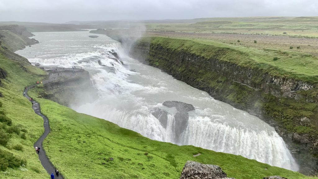 Gullfoss in a valley