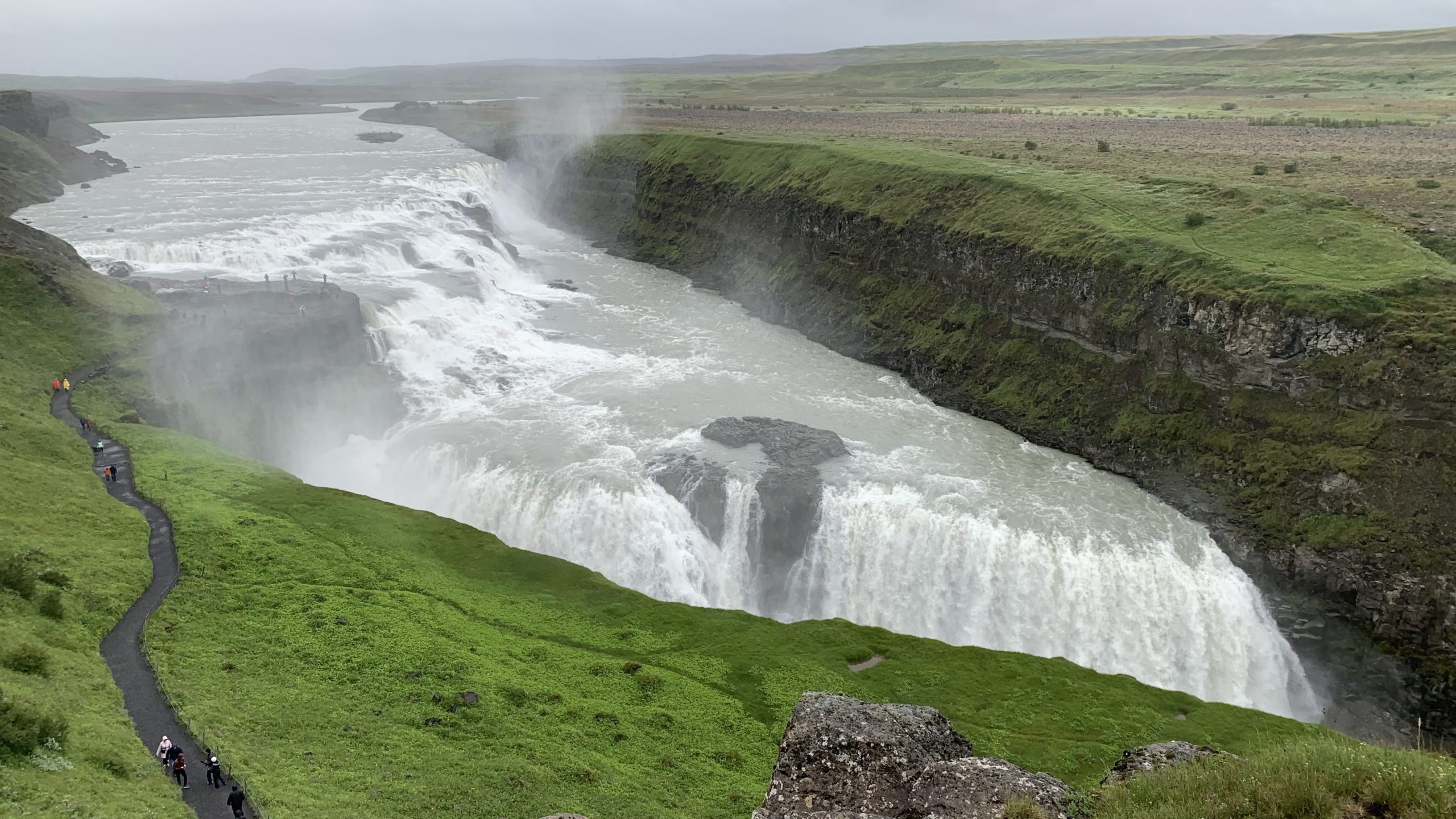 Gullfoss in a valley