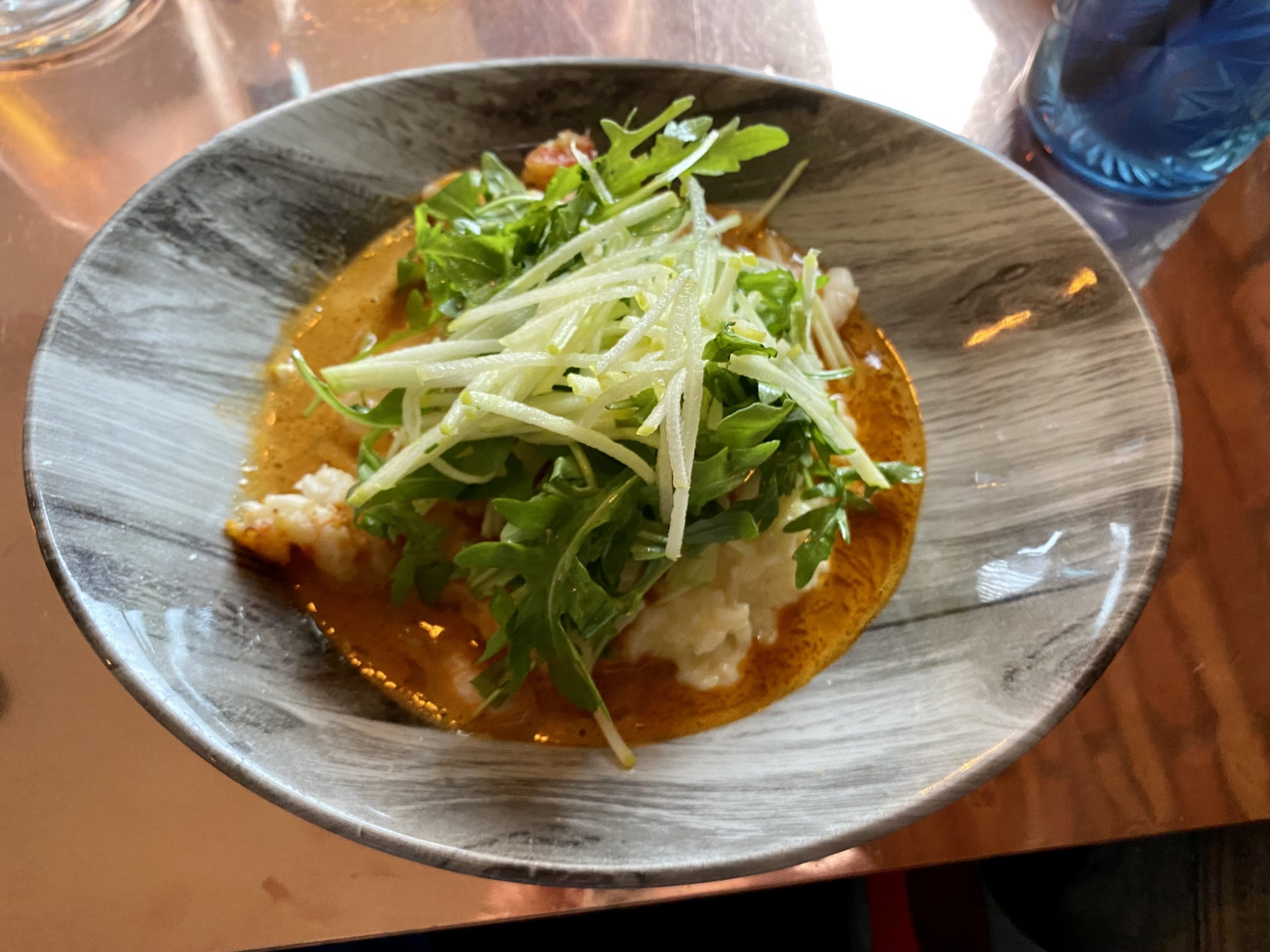 a bowl of food on a table