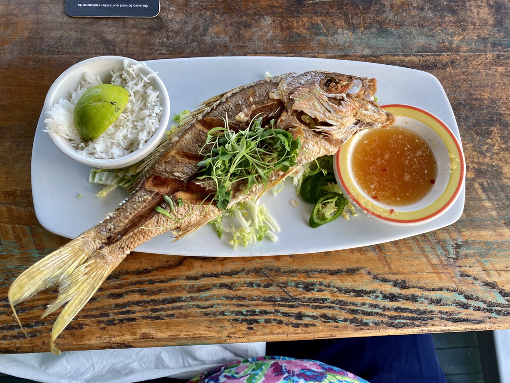 a plate of food on a table