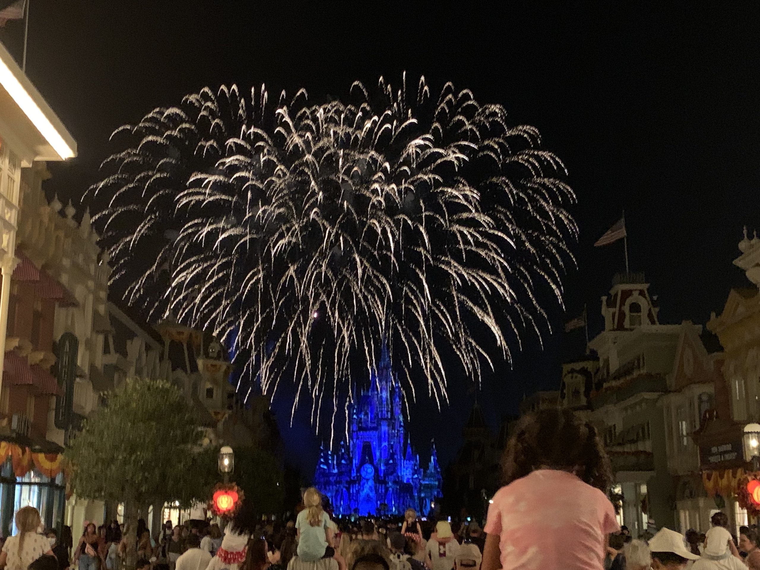 fireworks in the sky over a castle
