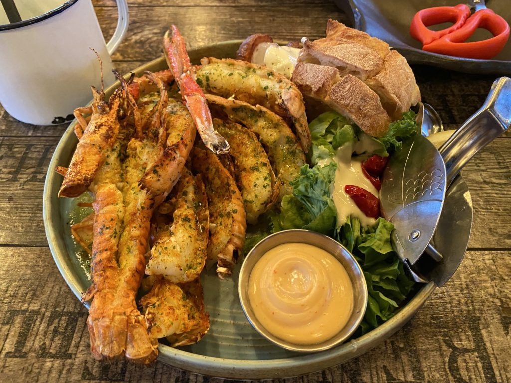 a plate of food on a table