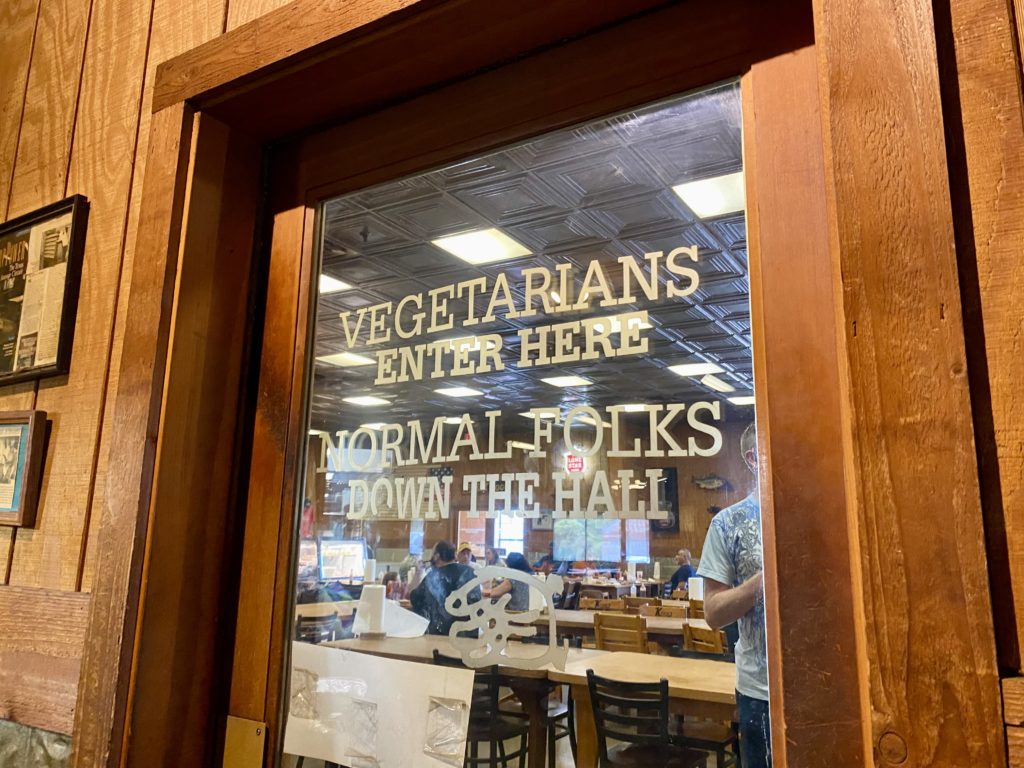 a window with a sign on it