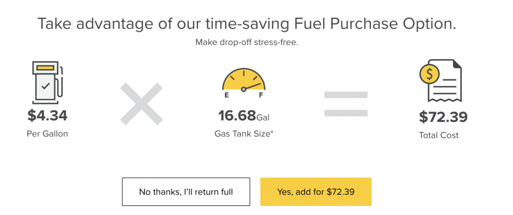 a screenshot of a fuel purchase