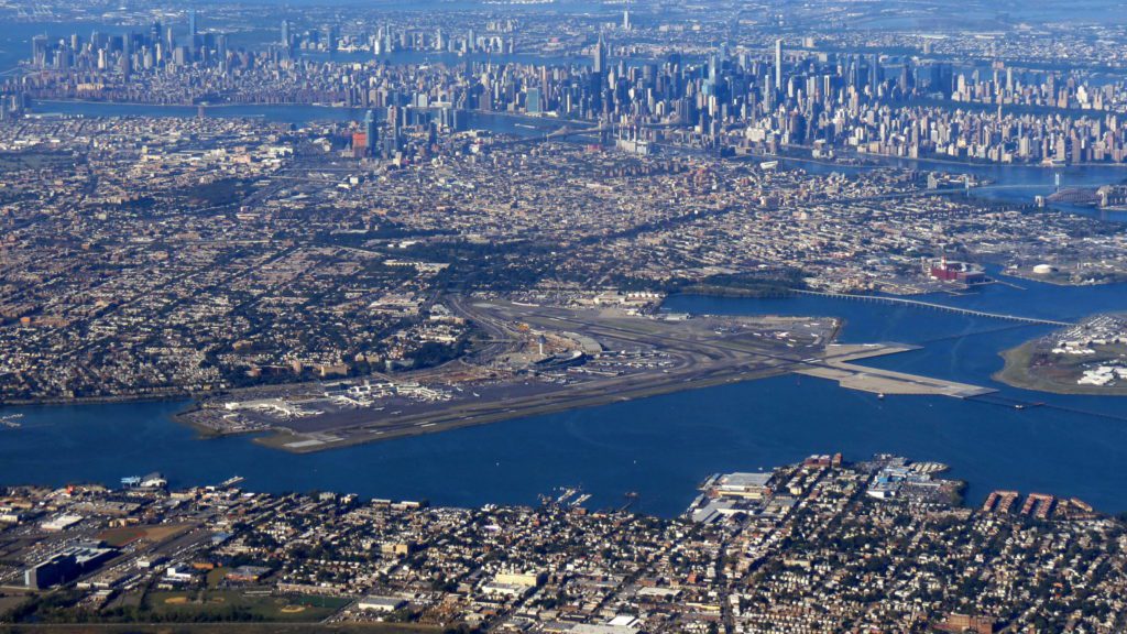 an aerial view of a city