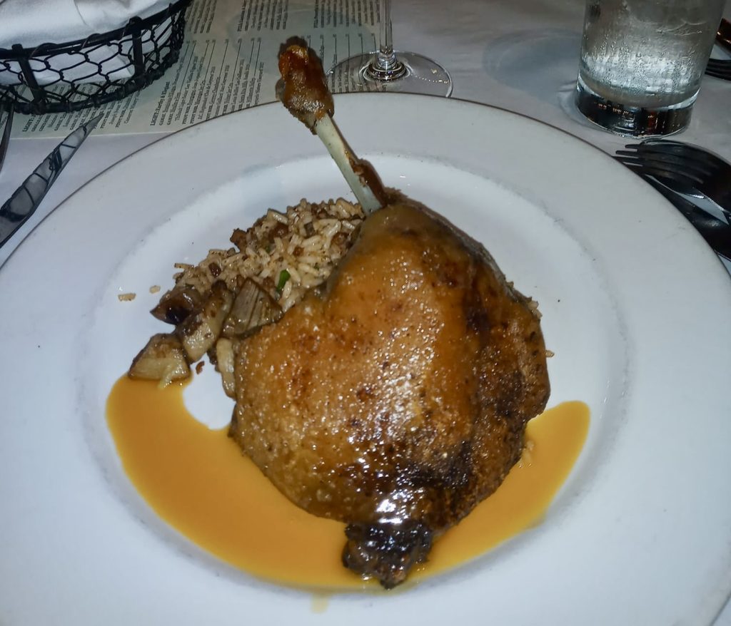 a plate of food on a table