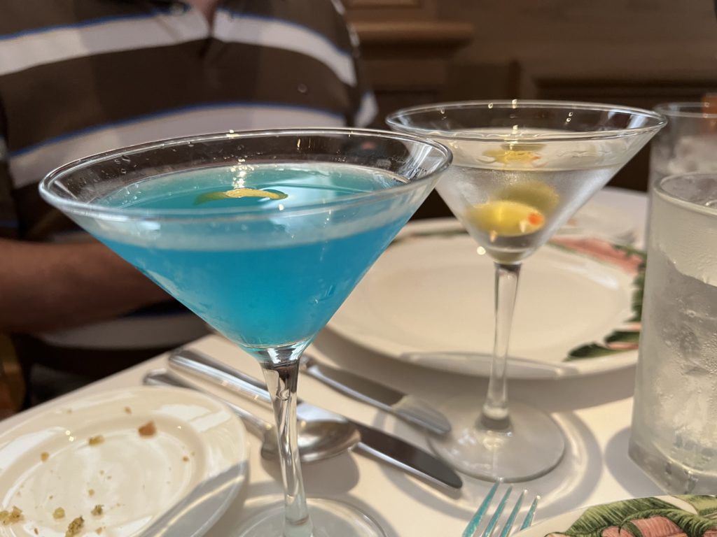 a couple of glasses on a table