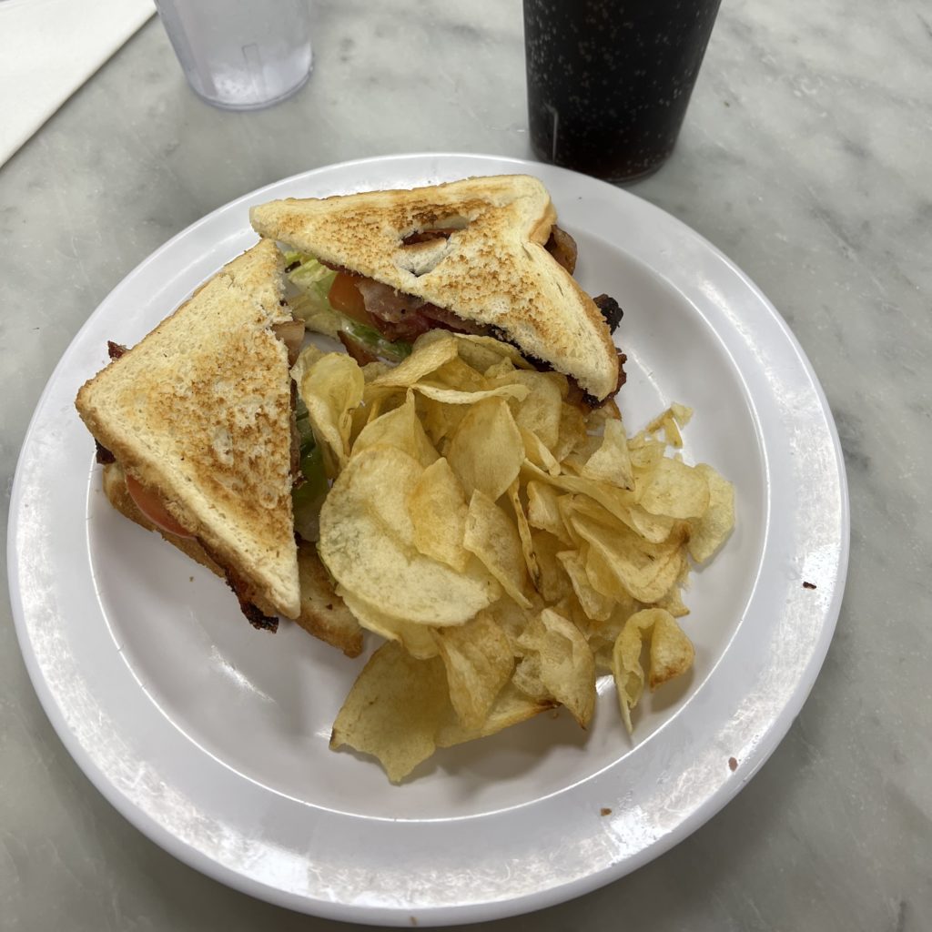 a plate of food on a table