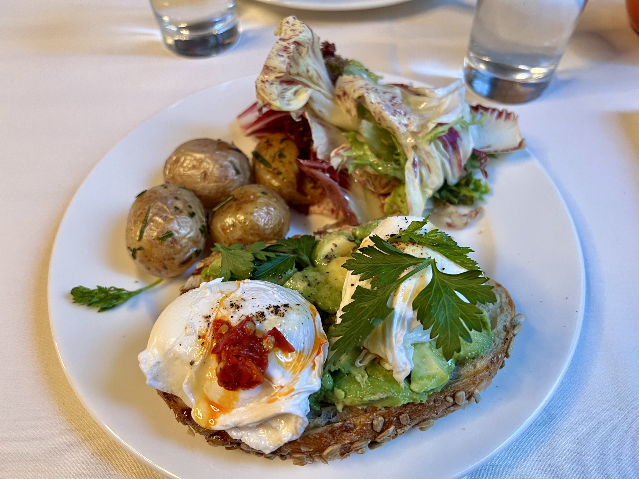 a plate of food on a table