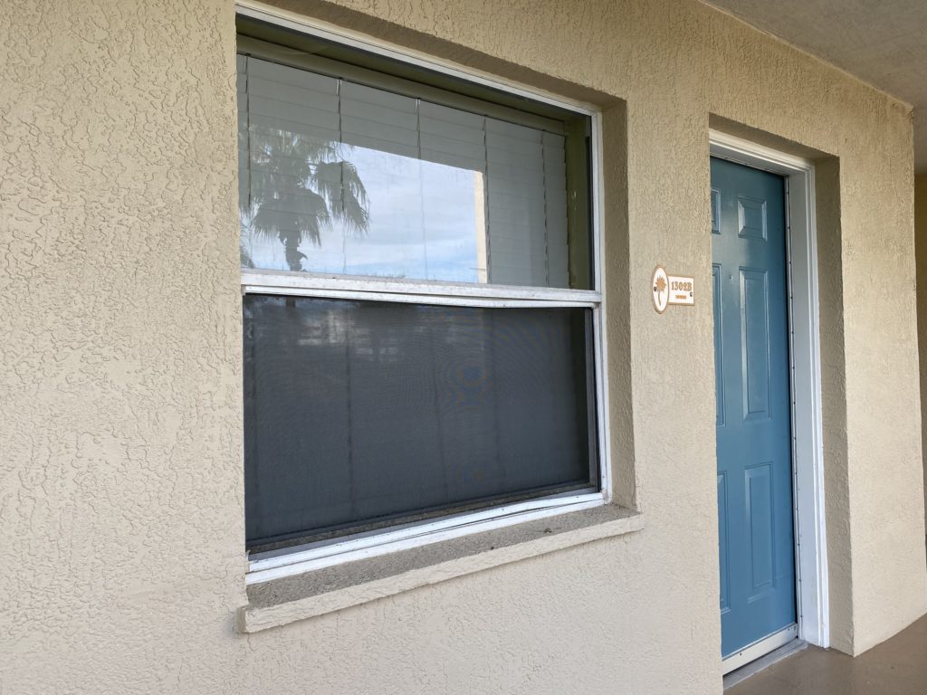 a window on a building