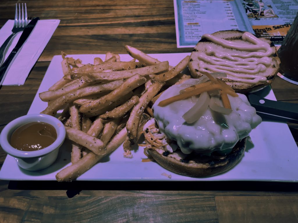 a plate of food on a table