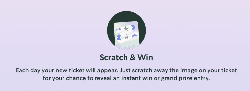 a card game with a scratch card