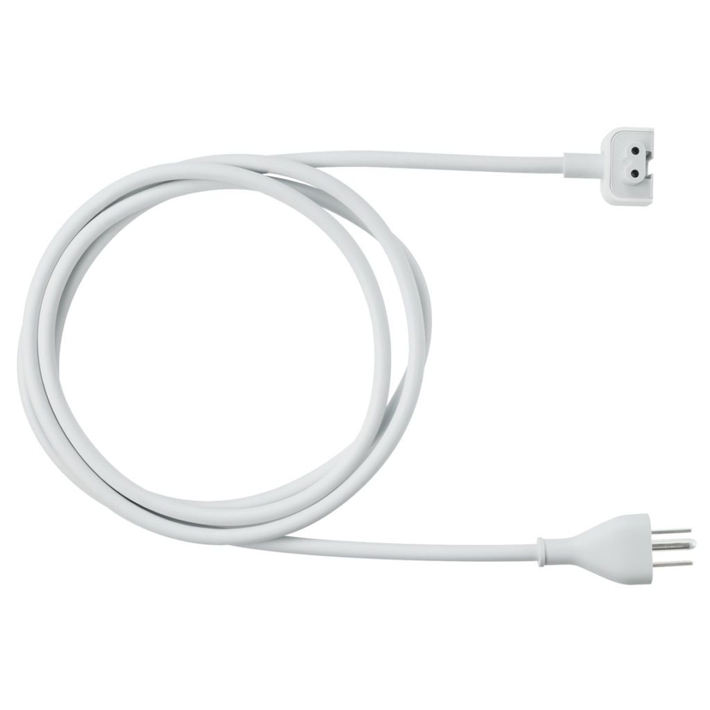 a white cable with plug