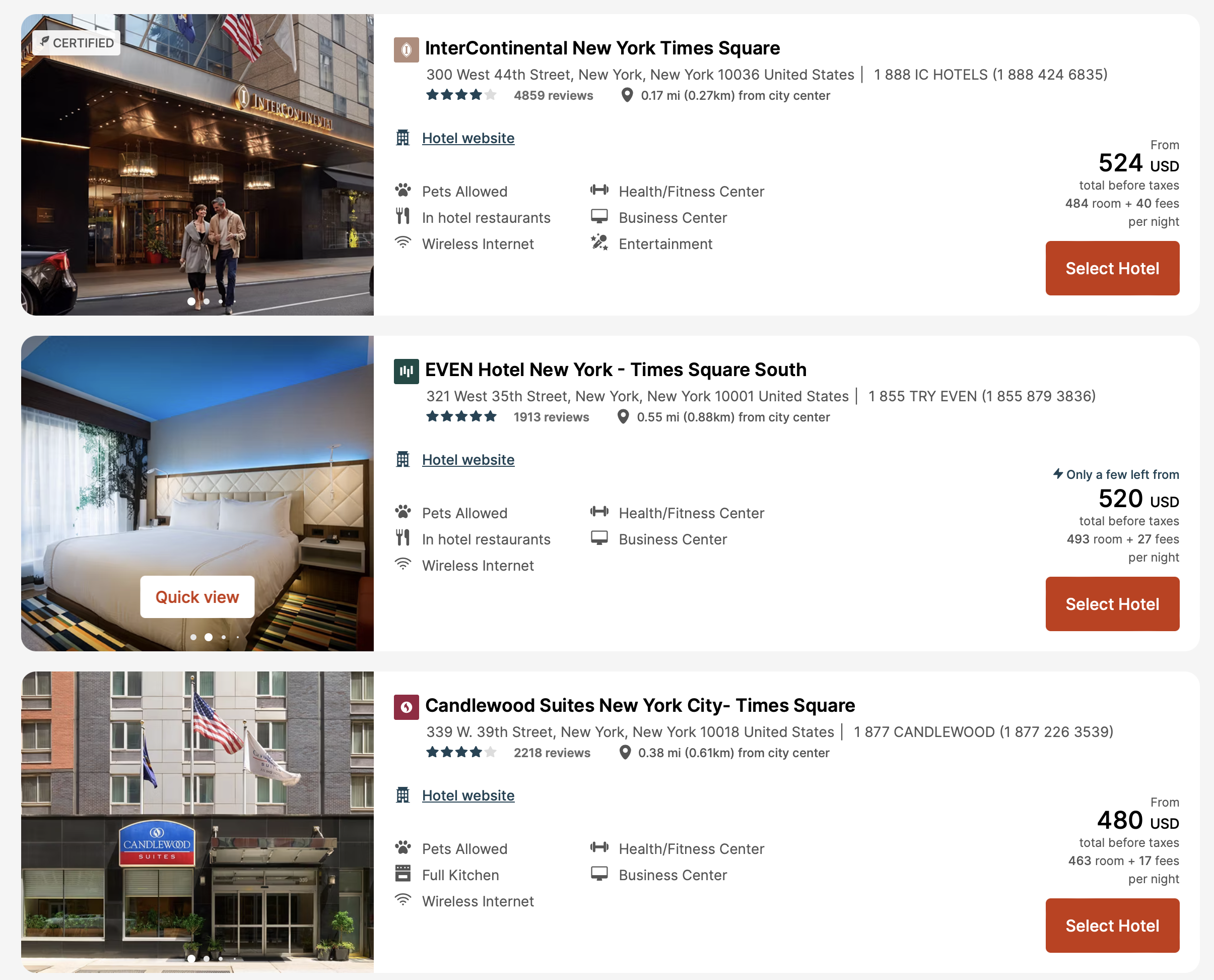 a screenshot of a hotel