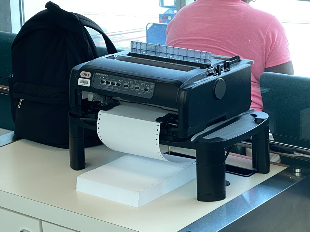 a printer on a table