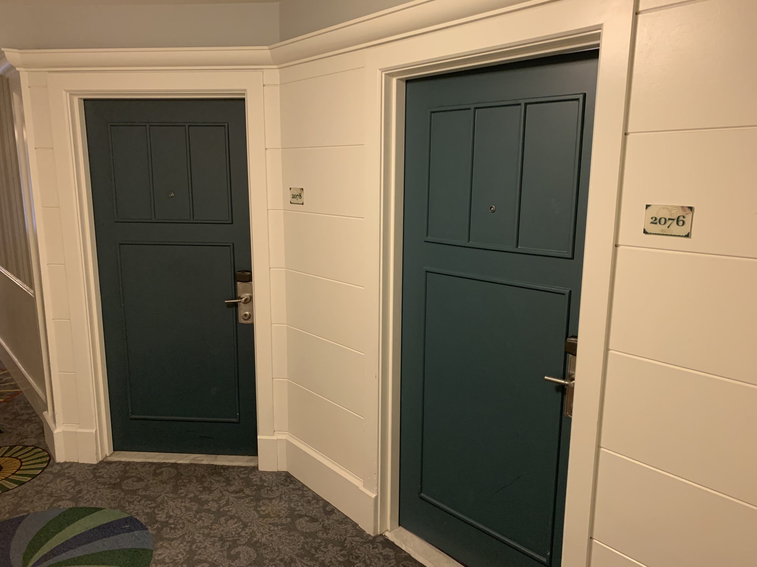 two doors in a room