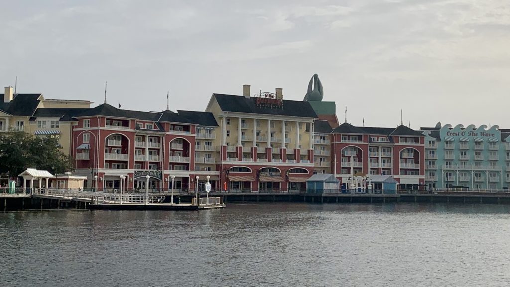 a building next to a body of water