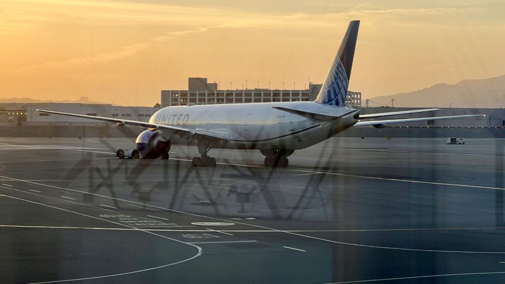 an airplane on the runway