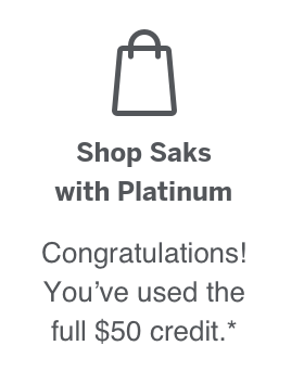 Saks discount - combine with your $50 off :) : r/amex