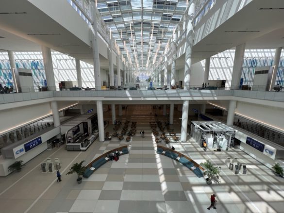 a large building with many floors