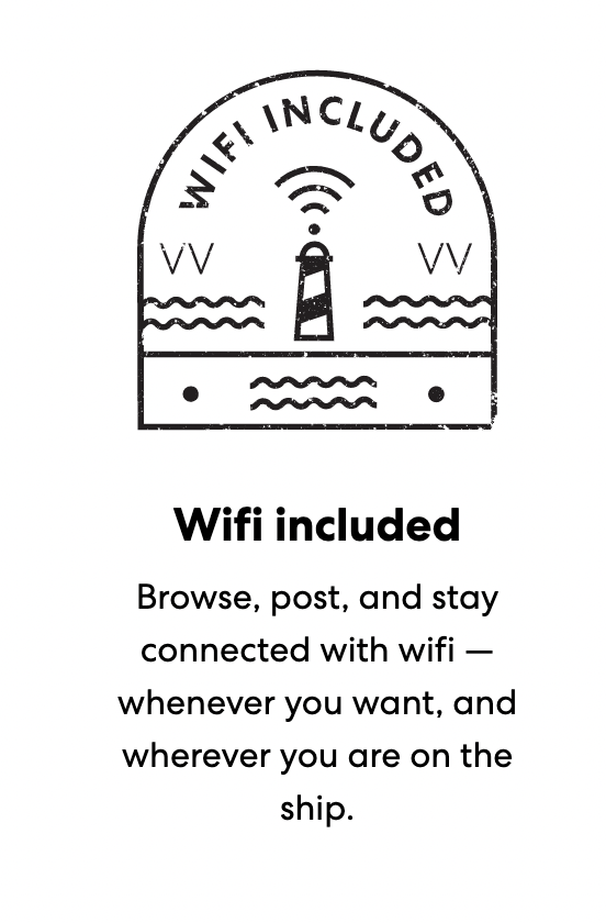 a wifi signal with text and a lighthouse