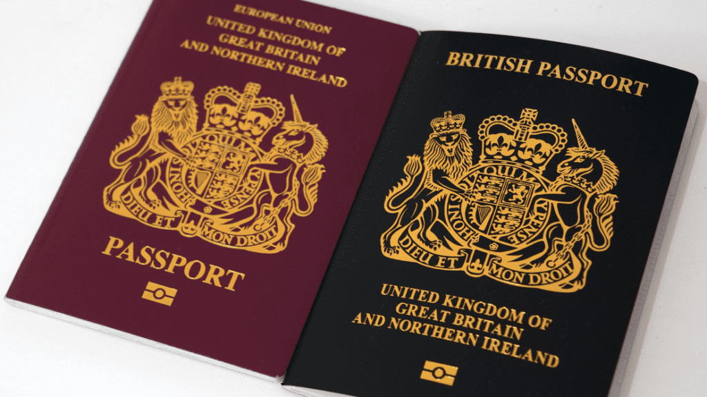 a close up of a passport