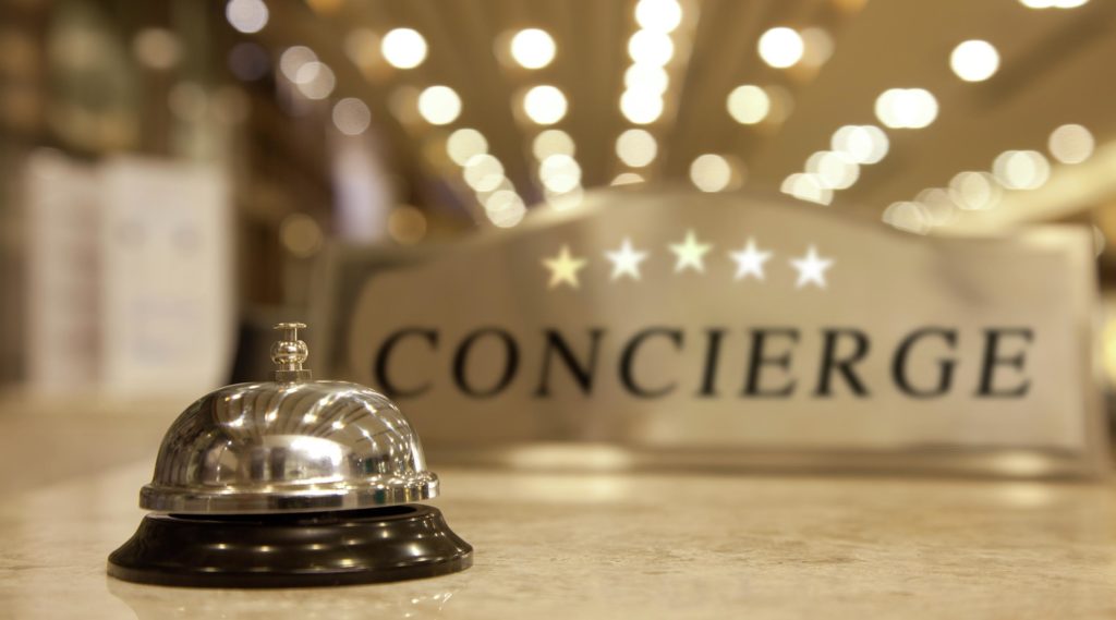 a bell on a counter